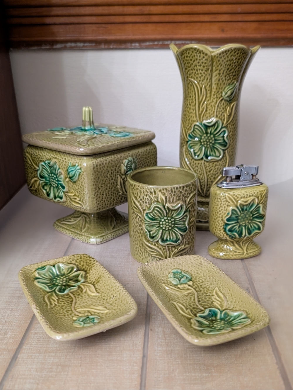 Vintage MCM Royal Sealy Japan Full Vanity Set
